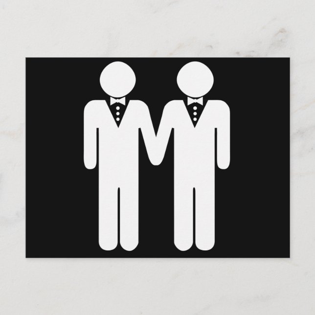 GAY BRÖLLOP TOPPER VYKORT (Framsida)