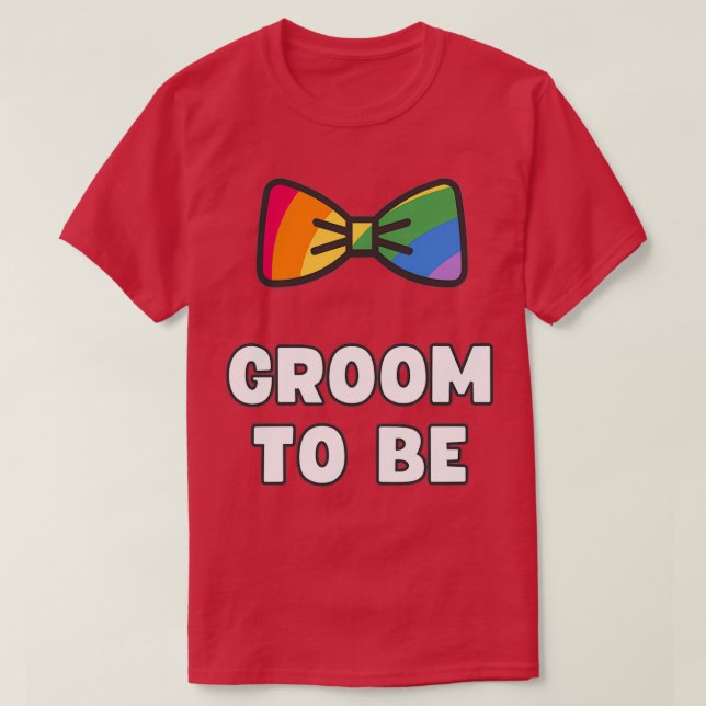 GAY BRUDGUMME SKA HA LGBT MOGENSOVNING T SHIRT (Design framsida)