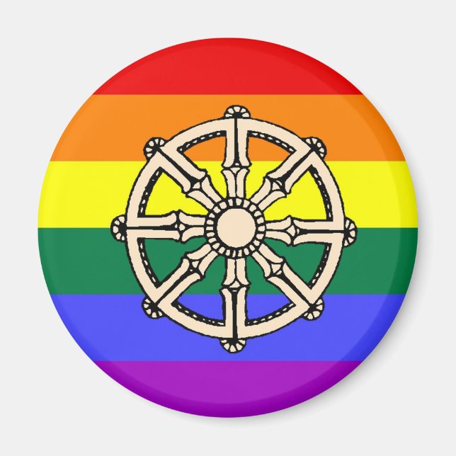Gay Buddhist-Pridet Magnet (Framsidan)
