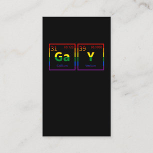 Gay Chemist LGBTQ Chemistry Rainbow Färg Visitkort