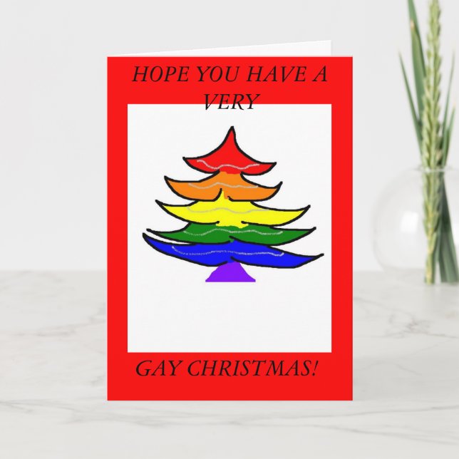 gay christmas helgkort (Framsida)