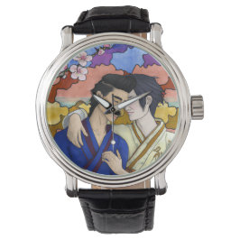 Gay Couple i Stil i Ukiyo-e Japansk konst Armbandsur
