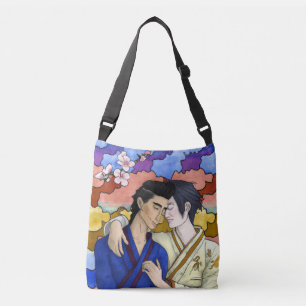 Gay Couple i Stil i Ukiyo-e Japansk konst Axelväska