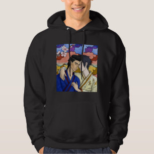 Gay Couple i Stil i Ukiyo-e Japansk konst Hoodie