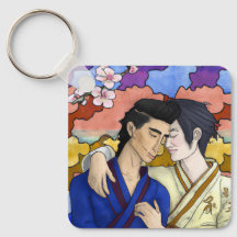 Gay Couple i Stil i Ukiyo-e Japansk konst