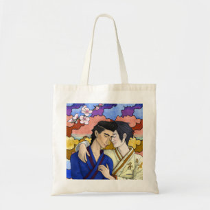 Gay Couple i Stil i Ukiyo-e Japansk konst Tygkasse