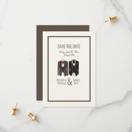 Gay Couple Tuxedos Bröllop spara datum Datumet