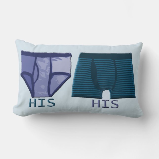 Gay Couple Underwear Pillow Lumbarkudde (Framsida)