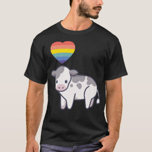 Gay Cow LGBTQ Pride Flagga Lesbisk Kawaii Anime Ae T Shirt