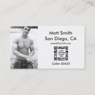 Gay Cruise Card (med back- och QR-kod) Visitkort