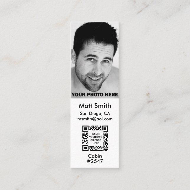 Gay Cruise Card med QR-kod Mini Visitkort (Framsida)