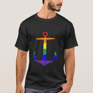 Gay Cruise Rainbow Anchor LGBTQ T Shirt