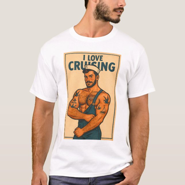 Gay Cruising T-Shirt | Gay Pride for Men | LGBTQ (Framsida)