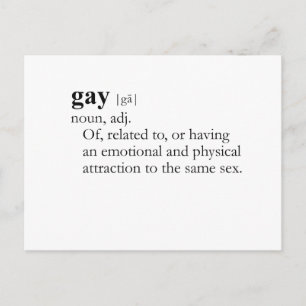 GAY (definition) Vykort