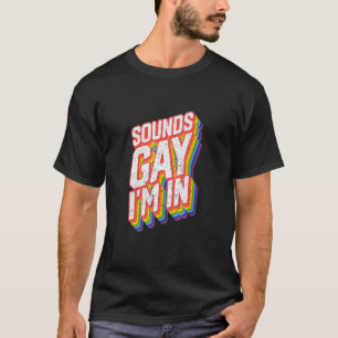Gay Design För manar Pride Rainbow Ljud Gay T Shirt