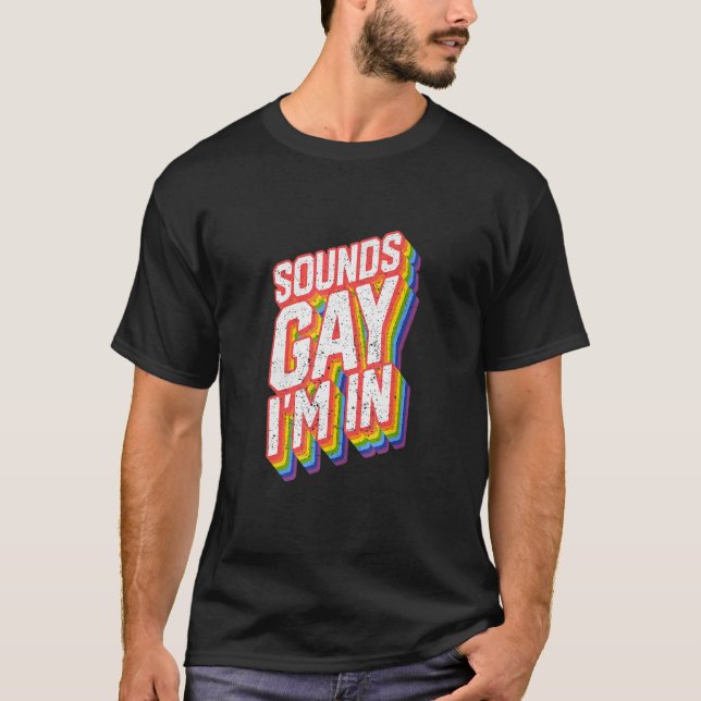 Gay Design För manar Pride Rainbow Ljud Gay T Shirt (Framsida)