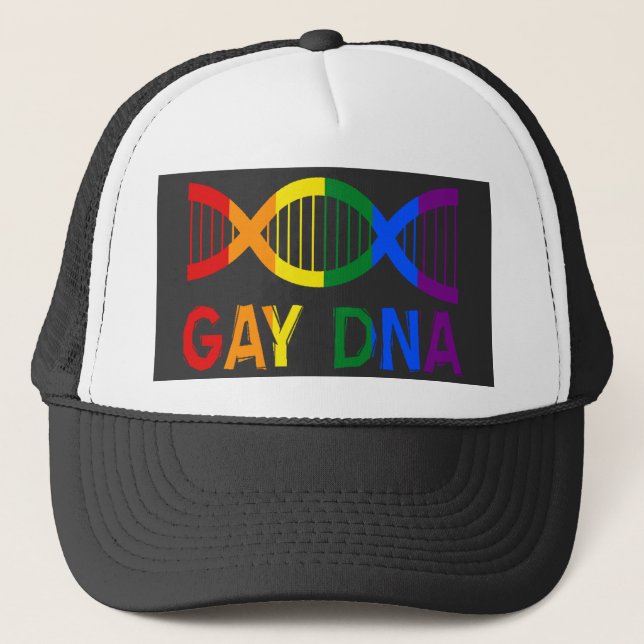GAY DNA LGBTQ+ Rainbow Pride Keps (Framsida)