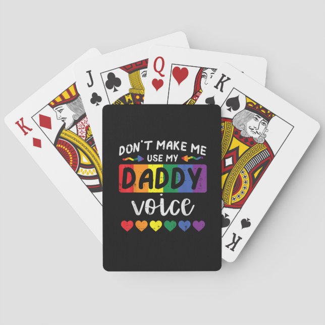 Gay Dont Make Me Use Daddy Voice Casinokort (Baksidan)