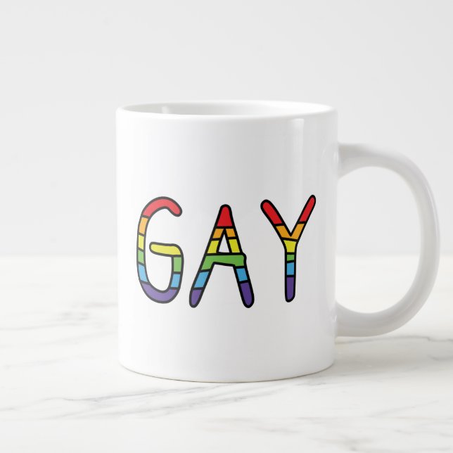 Gay Doodle Design Jumbo Mugg (Höger)