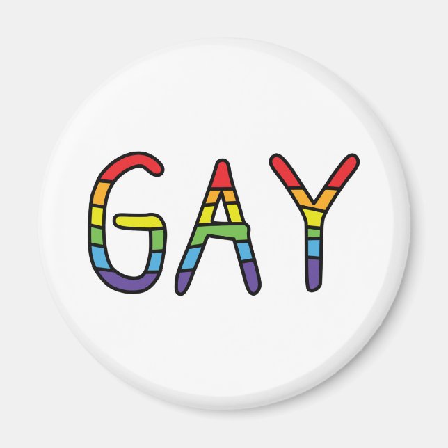 Gay Doodle Design Magnet (Framsidan)
