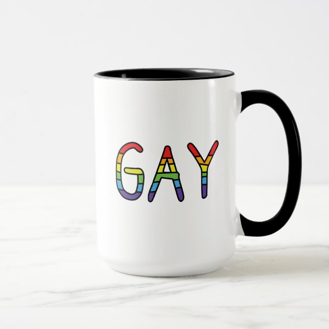 Gay Doodle Design Mugg (Höger)