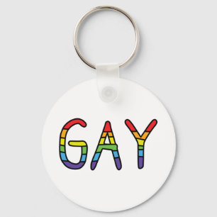 Gay Doodle Design Nyckelring