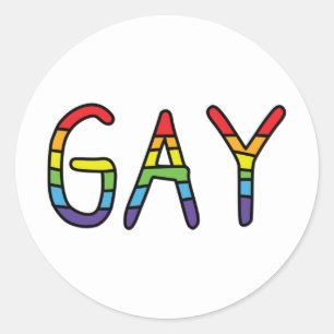 Gay Doodle Design Runt Klistermärke