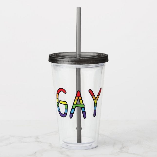 Gay Doodle Design Take Away Mugg (Framsida)