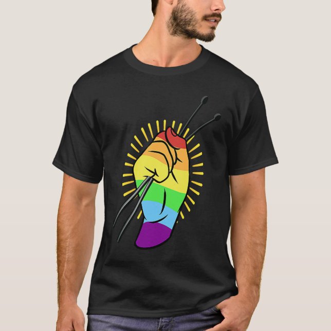 Gay Drumsticks Drummer Drum Set T Shirt (Framsida)