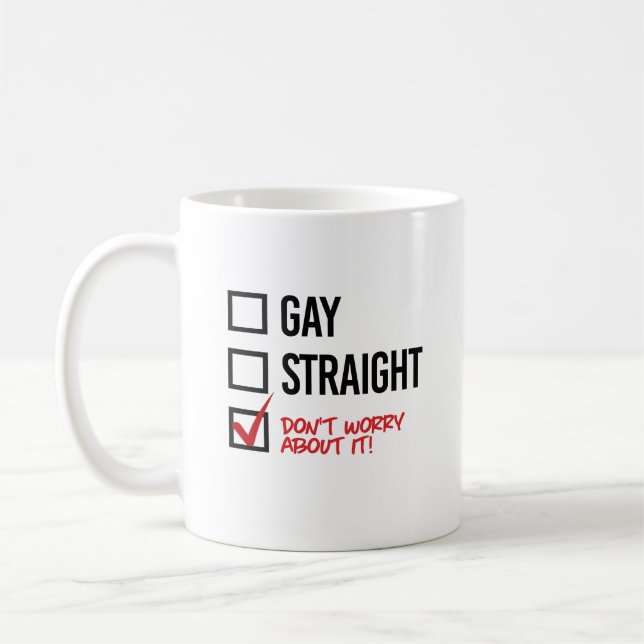 Gay eller Rak? Kaffemugg (Vänster)