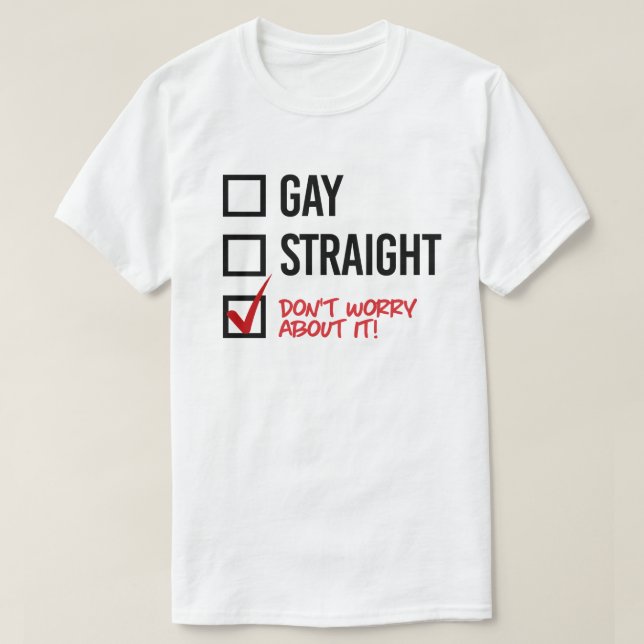 Gay eller Rak? T Shirt (Design framsida)