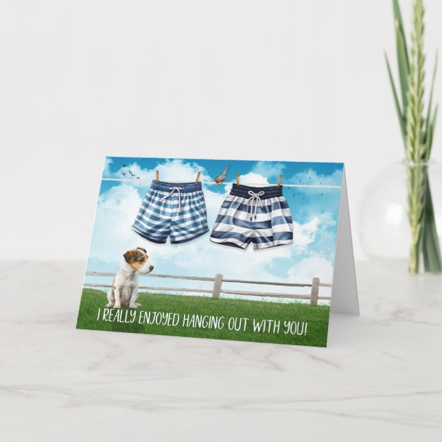 Gay Enjoyed Hanging out with You Simma Trunks Kort (Framsida)