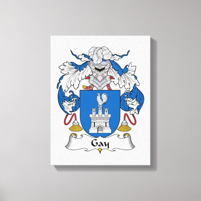 Gay Family Crest Canvastryck (Framsida)