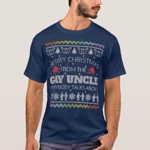 Gay farbror jul Ugly Sweater Funny Julafton Gift T Shirt
