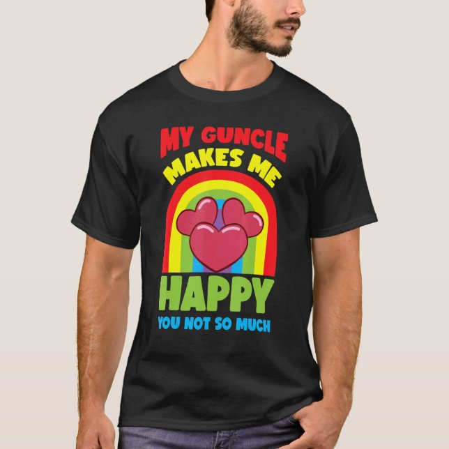 Gay farbror Pride Guncle 3 T Shirt (Framsida)