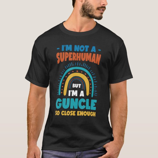 Gay farbror Pride Guncle 7 T Shirt (Framsida)