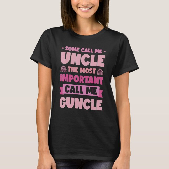 Gay farbror Pride Guncle 8 T Shirt (Framsida)