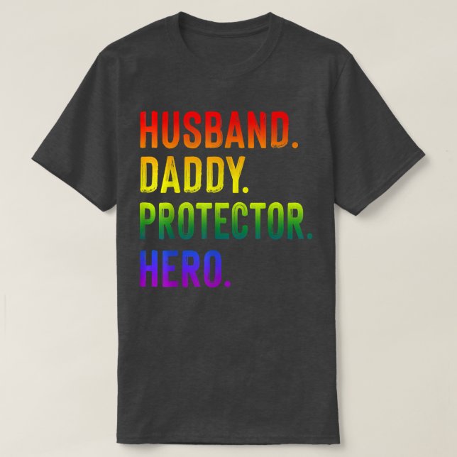 Gay Fars dag LGBT Pride Make Pappa Protecto T Shirt (Design framsida)