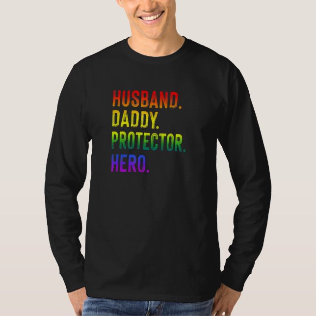 Gay Fars dag Lgbt Pride Make Pappa Protector T Shirt (Framsida)