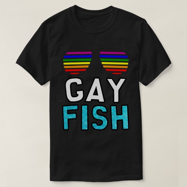 Gay Fish Pride T Shirt (Design framsida)