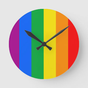 GAY-FLAGGA ORIGINAL -.png Rund Klocka