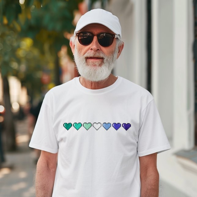 Gay Flagga Pixel Heart T Shirt (Skapare uppladdad)