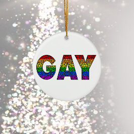 GAY Flower Pride Färg Julgransprydnad Keramik