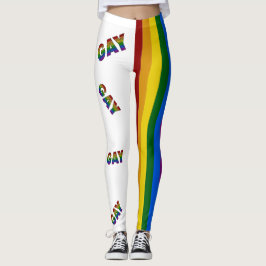 Gay Flower Pride Färg Stripe Leggings