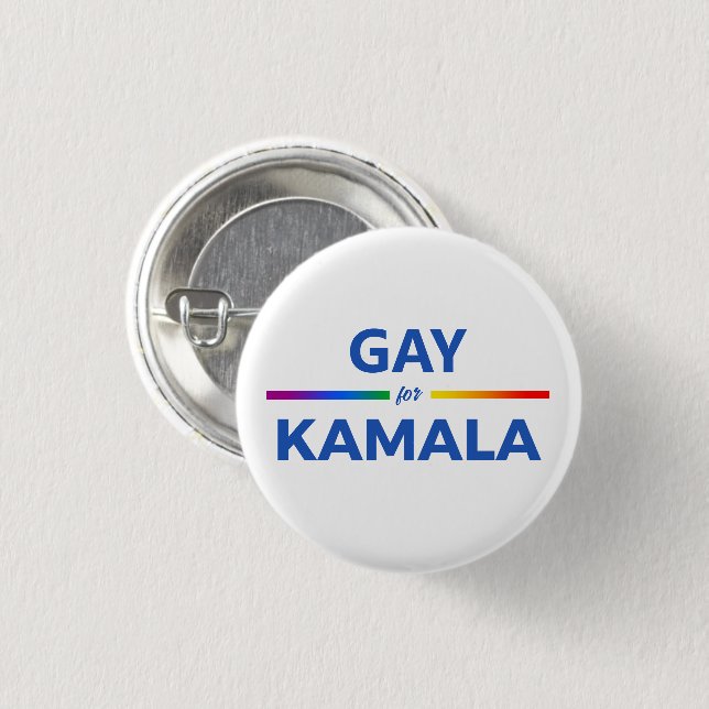 Gay for Kamala Harris Knapp (Framsida & baksida)