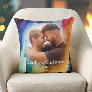 Gay Första Helgdagar Foto Norrsken Kudde