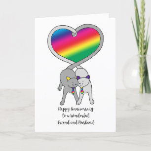Gay Friend & Make-årsdagen för regnbågarna Kort