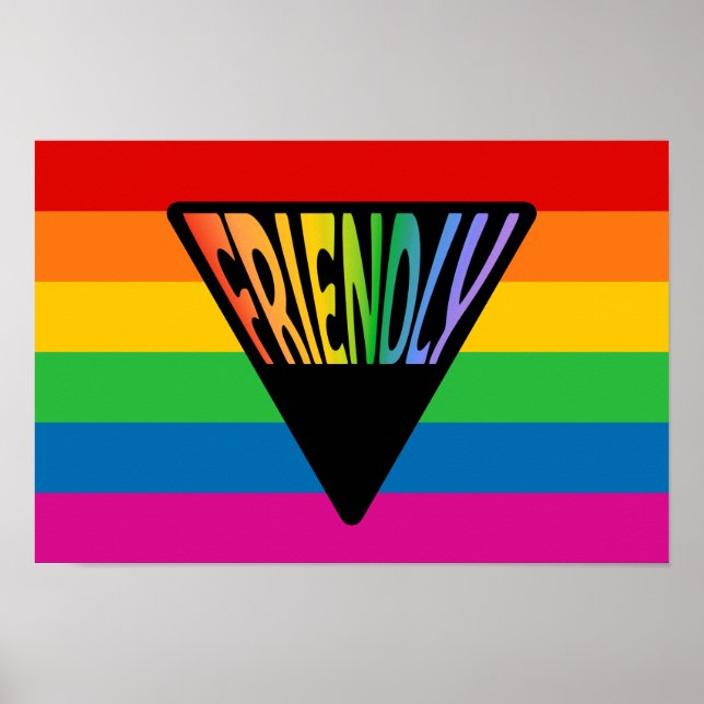 Gay Friendly Triangle Poster (Framsidan)