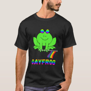 Gay Frog LGBT Pride Rainbow Toad Gender Queer Homo T Shirt