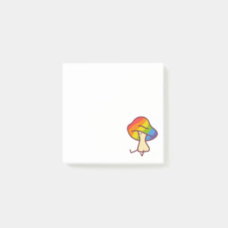 Gay Fungi Rainbow Mushroom Sticky Notes Post-it Block